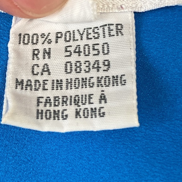 Vintage Christian Dior Pleated Detail Silky Button Down Blouse Blue Size Small 4 - Picture 11 of 14